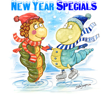 New Year Specials - Recorp Inc. January Special, Copyright © 2010, Recorp Inc., illustration by Stella Jurgen.