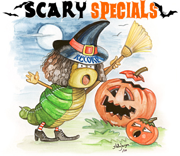 Scary Specials - Recorp Inc. October Special, Copyright © 2010, Recorp Inc., illustration by Stella Jurgen. Scary Specials - Recorp Inc. October Special, Copyright © 2010, Recorp Inc., illustration by Stella Jurgen.